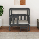 vidaXL Legowisko dla psa, szare, 65,5x43x70 cm, lite drewno sosnowe