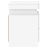 Szafki nocne z oświetleniem LED, 2 szt., białe, 35x39x55 cm