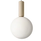 Lampa wisząca Testa beżowa białe klosze kule 6x10W G9 regulowana