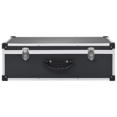 Walizka na 80 płyt CD, aluminiowa, ABS, czarna