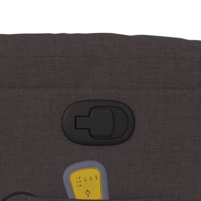 vidaXL Podnoszony fotel masujący, rozkładany, ciemnobrązowy, tkanina wariant 8