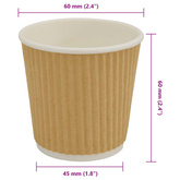 Papierowe kubki, 1000 szt., 4oz, 100ml, brązowy