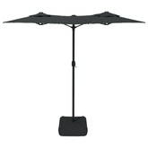 Podwójny parasol ogrodowy, antracytowy, 316x145 cm