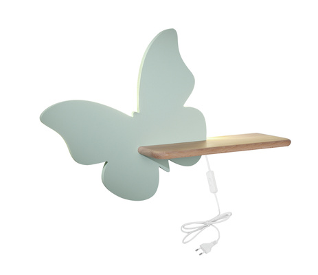 Kinkiet półeczka LED 5W 4000K IQ Kids Butterfly miętowy 21-85160
