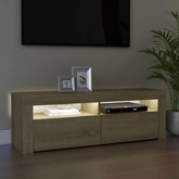 vidaXL Szafka pod TV z oświetleniem LED, dąb sonoma, 120x35x40 cm model standard