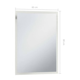 vidaXL Ścienne lustro łazienkowe z LED, 60 x 80 cm