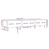 vidaXL Szafka pod TV, czarna, 150x36x30 cm, materiał drewnopochodny wariant 5