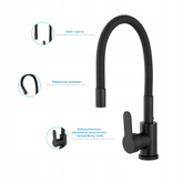 Bateria flexi czarna total black FLOW FLEX