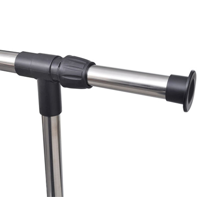 Regulowany wieszak na ubrania z 4 kółkami i 1 drążkiem