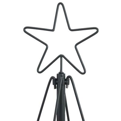 Choinka Stożkowa Świąteczna z podstawą Czarny 154 cm Stal