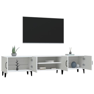 vidaXL Szafka pod TV, biała, 180x31,5x40 cm, materiał drewnopochodny