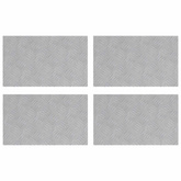 Stopień Prostokątny 4 pcs Srebrny 50 x 30 cm Aluminium