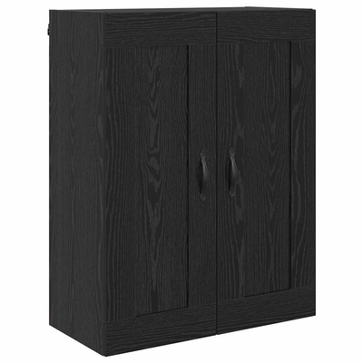 Highboard Czarny Dąb 69,5 x 34 x 180 cm Drewno inżynieryjne