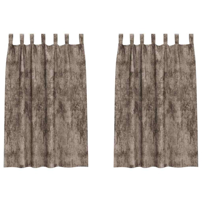 Zasłony z weluru 2 pcs Cappuccino 175 x 140 cm Aksamit