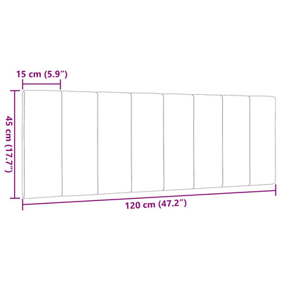 Poduszka na wezgłowie, Hanko, ciemnoszara, 120 cm, tkanina
