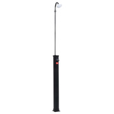 vidaXL Ogrodowy prysznic solarny, czarny, 215 cm, 8 L