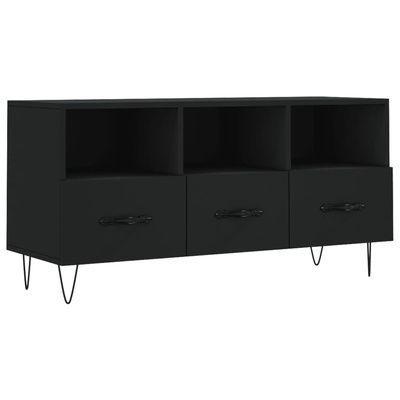 vidaXL Szafka pod TV, czarna, 102x36x50 cm, materiał drewnopochodny model standard