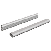 Drążek do szafy 2 pcs Srebrny 264 x 15 x 29 mm Stop Aluminium