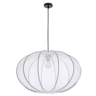 Lampa wisząca z abażurem Mellow siateczkowy biały 60 cm do salonu