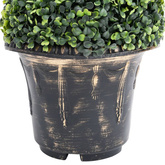 Spirala ze sztucznego bukszpanu, z doniczką, zielona, 59 cm