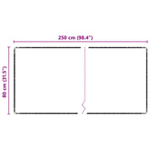 Chodnik dywanowy Czarny 80 x 250 cm 100% Poliester Tuft