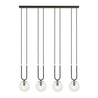 Lampa wisząca GLAM 4 BLACK/TRANSPARENT