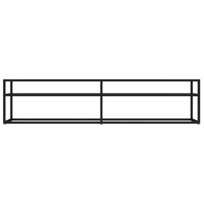 vidaXL Szafka pod TV, czarna, 180x40x40,5 cm, szkło hartowane