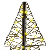 Choinka z 160 diodami LED Ciepła biel 150 cm rattan