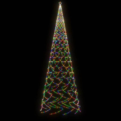 vidaXL Choinka z kołkiem gruntowym, 3000 kolorowych LED, 800 cm