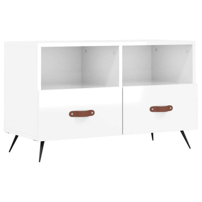 vidaXL Szafka pod TV, biała, wysoki połysk, 80x36x50 cm wariant 5