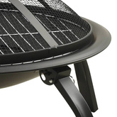 vidaXL Palenisko i grill 2-w-1, z pogrzebaczem, 56x56x49 cm, stal
