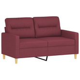 3-cz komplet wypoczynkowy z poduszkami, winna czerwień, tkanina