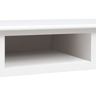 Biurko, białe, 108x45x76 cm, lite drewno paulowni vidaXL