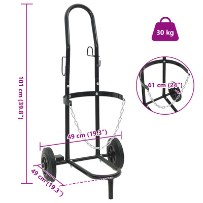 Wózek ręczny Czarny i czerwony 49 x 49 x 101 cm Stal