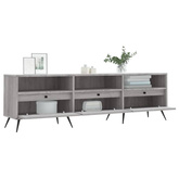 vidaXL Szafka pod TV, szary dąb sonoma, 150x30x44,5 cm wariant 6
