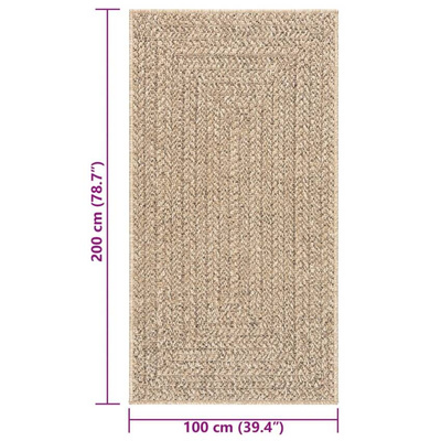 vidaXL Dywan ZIZUR, 100x200 cm, stylizowany na jutowy