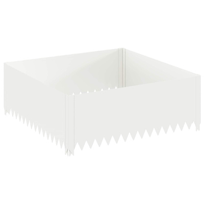 Krawężnik do trawnika 100 x 100 x 35 cm Stal Biały