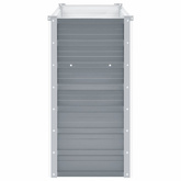 Podwyższona donica z galwanizowanej stali, 160x40x77 cm, szara