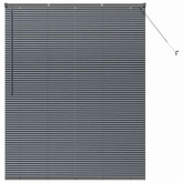 Żaluzje weneckie Ciemnoszary 175 x 140 cm Aluminium