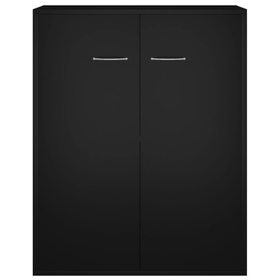 Szafka, czarna, 60x30x75 cm, materiał drewnopochodny