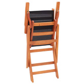 vidaXL Składane krzesła ogrodowe 2 szt. czarne, eukaliptus i textilene