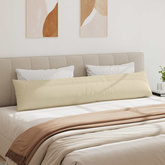 Poduszki na sofę 2 pcs Kremowy 200 x 40 cm tkanina