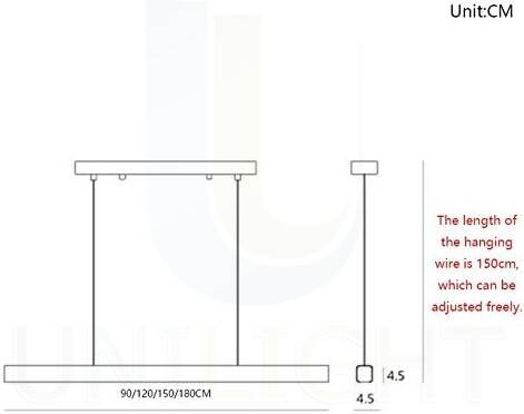 Lampa wisząca mumu 180cm LED