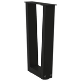 Nogi do stolika kawowego w kształcie litery V 2 szt. Czarne 28x(42-43,3) cm Stal