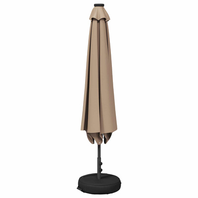 Parasol ogrodowy z oświetleniem LED i podstawą 300 x 300 cm