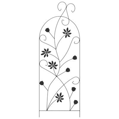 Ogrodzenie Ogrodowe Z blokadą 3 pcs Czarny 112 x 39,5 cm Stal