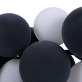 Lampa wisząca Szklana 4 kule Świetlne oraz 8 kul dzwiękochłonnych Szarych 4xG9 65cm Abruzzo Vino