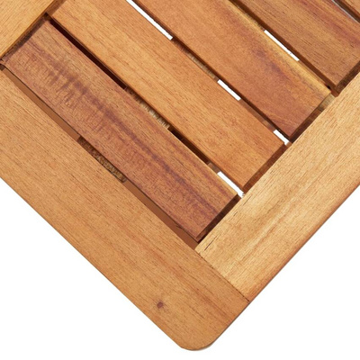 vidaXL Leżaki ze stolikiem, 2 szt., polirattan i lite drewno akacjowe