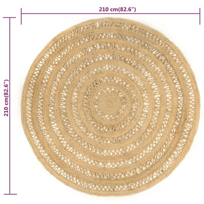 vidaXL Dywan ręcznie wypleciony z juty, 210 cm