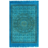 vidaXL Dywan typu kilim, bawełna, 120 x 180 cm, turkusowy ze wzorem